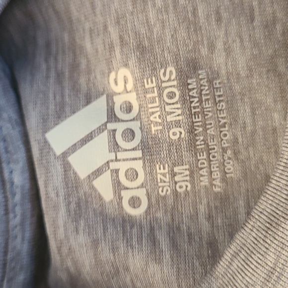 Adidas grey long sleeved athletic top - Picture 2 of 2